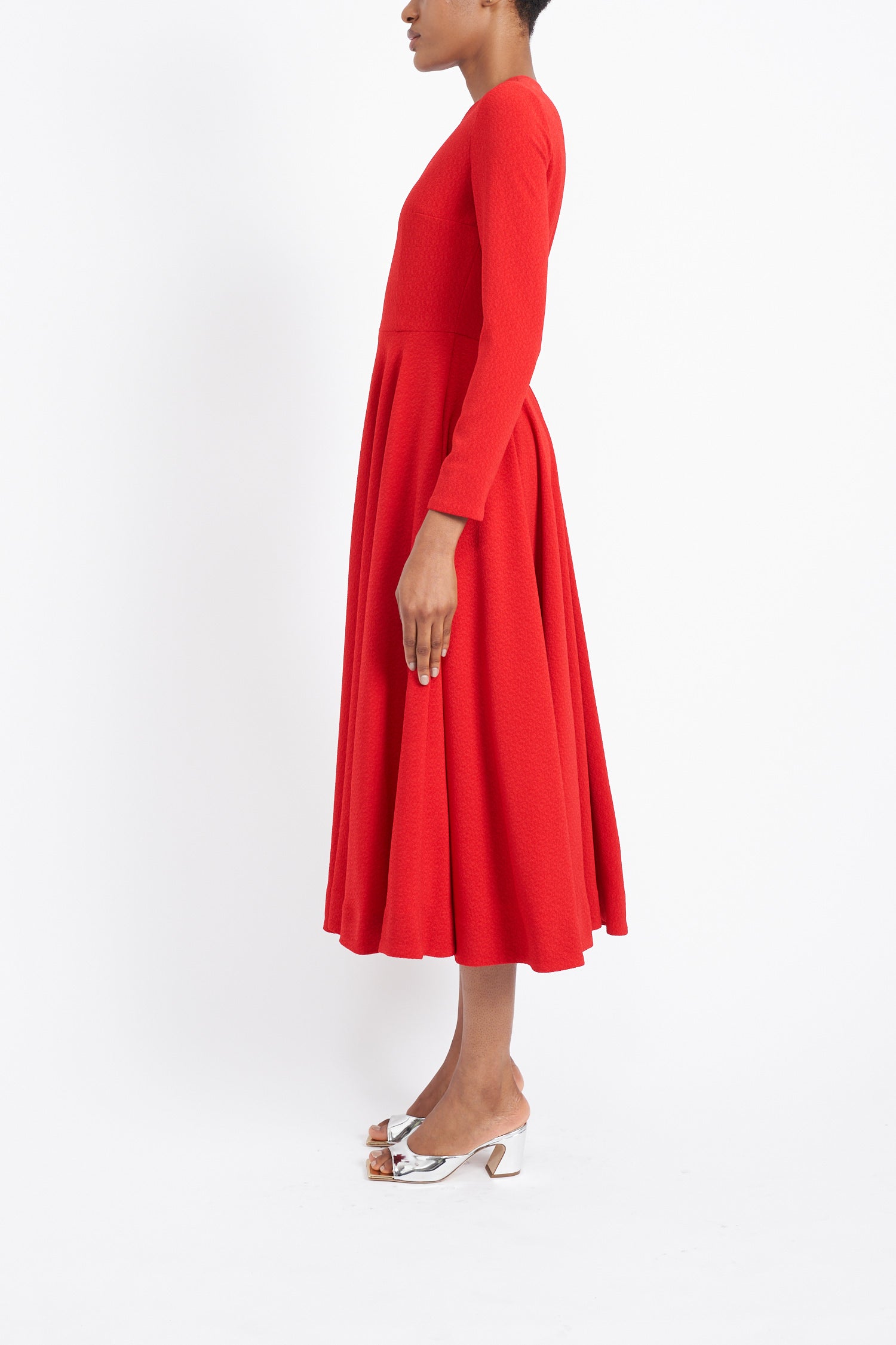 CASS RED SUSTAINABILY SOURCED CADY DRESS