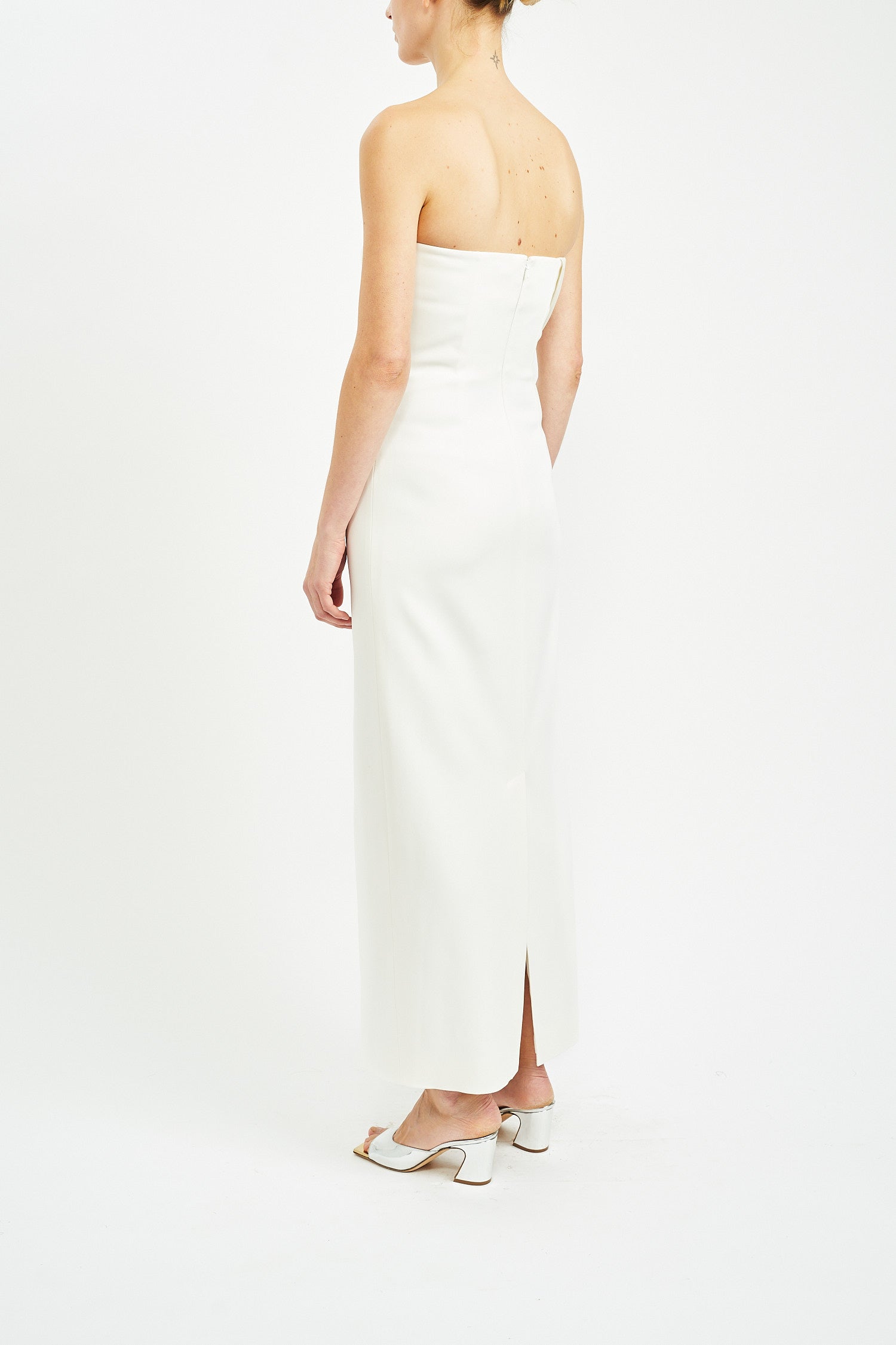 MARCIA SUSTAINABLY SOURCED CADY IVORY DRESS