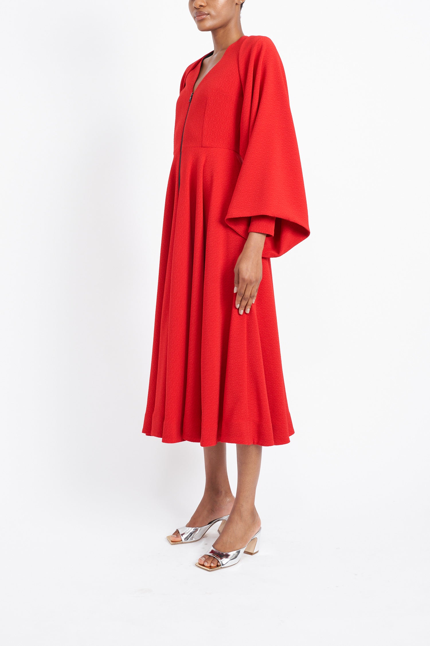 PALOMA LONG RED SUSTAINABLY SOURCED JACKET