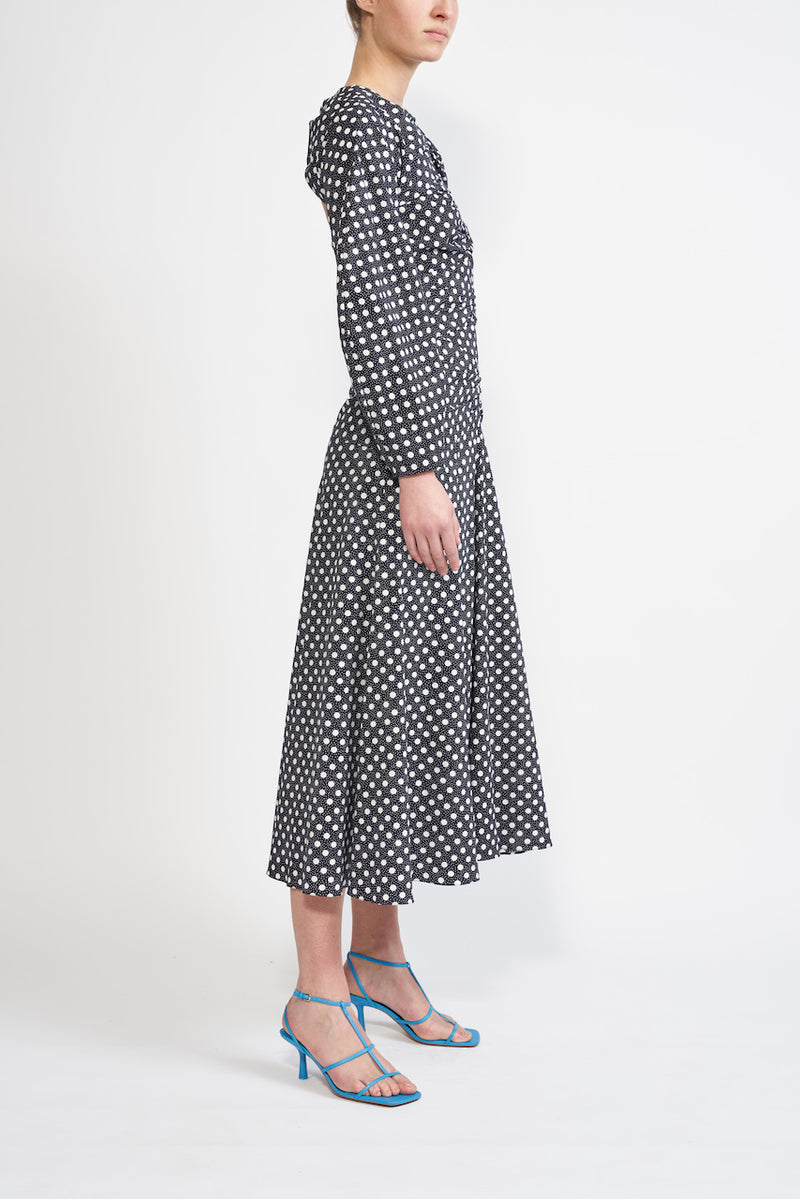 ESTHER DOUBLE DOT SUSTAINABLY SOURCED COTTON DRESS WITH ADDITION