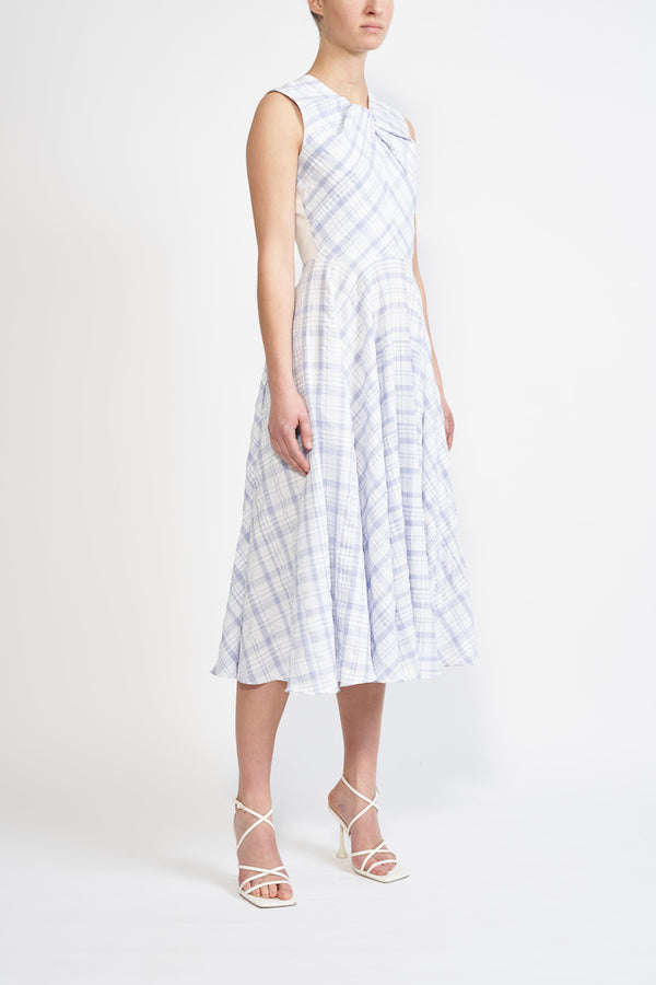 RIVA SUSTAINABLY SOURCED CHECK COTTON DRESS