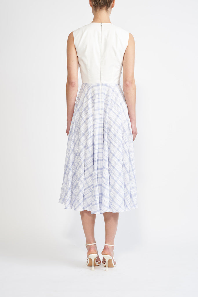 RIVA SUSTAINABLY SOURCED CHECK COTTON DRESS