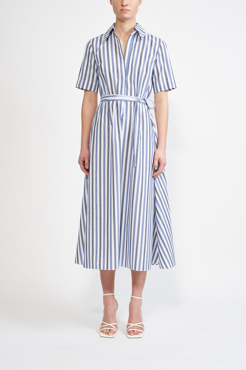 CHARLIE SUSTAINABLY SOURCED STRIPE COTTON DRESS