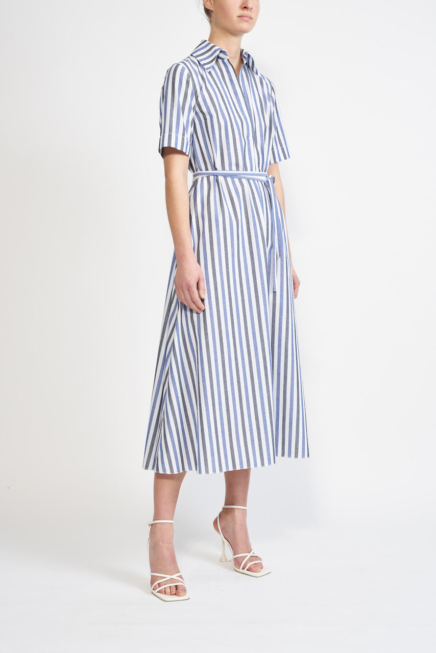 CHARLIE SUSTAINABLY SOURCED STRIPE COTTON DRESS