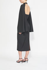 WILLOW BLACK WOOL CREPE ADDITION