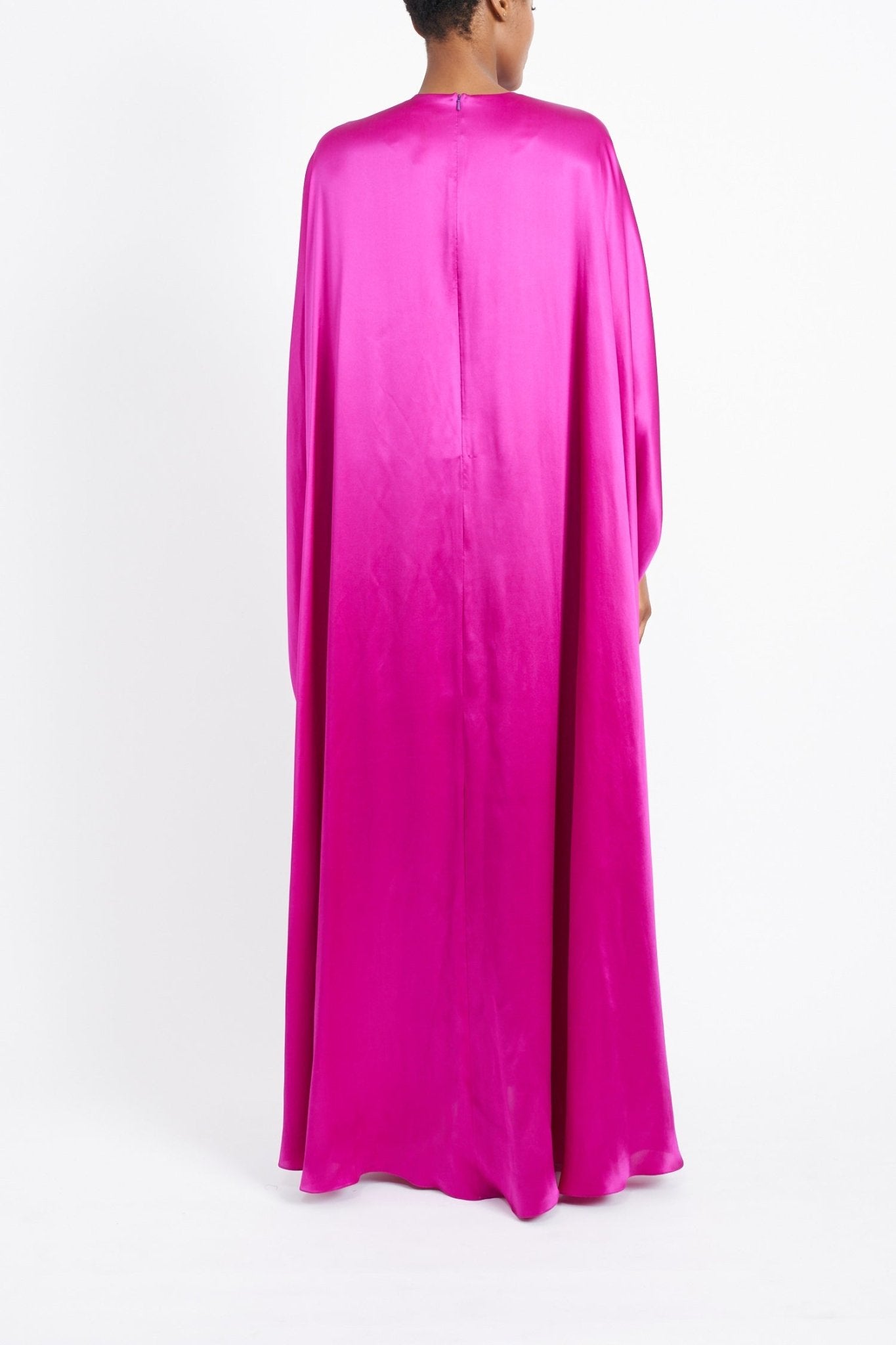 DELANEY CERISE SILK SATIN DRESS - E.STOTT