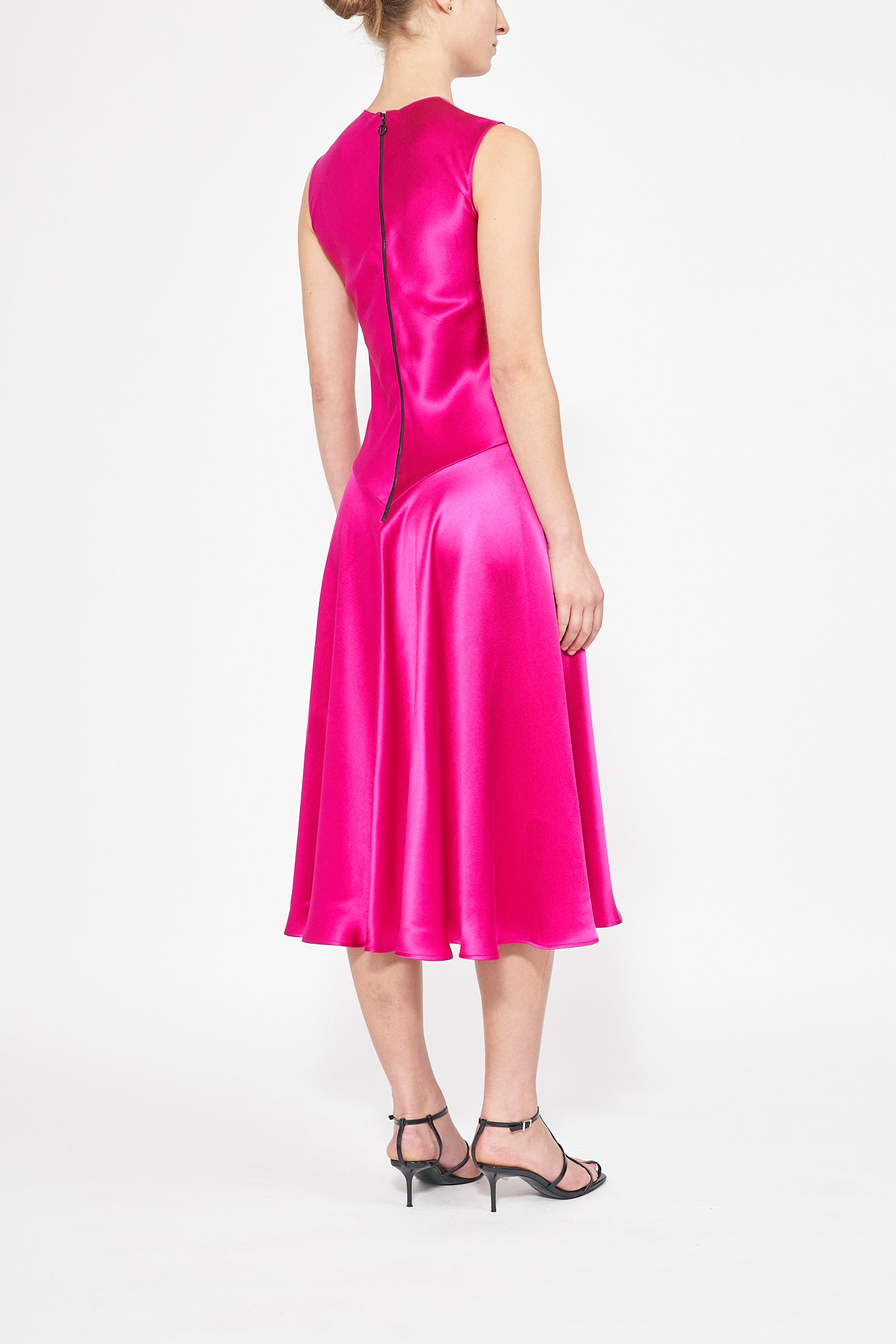 FRIDA FUSCHIA BIAS DRESS - E.STOTT