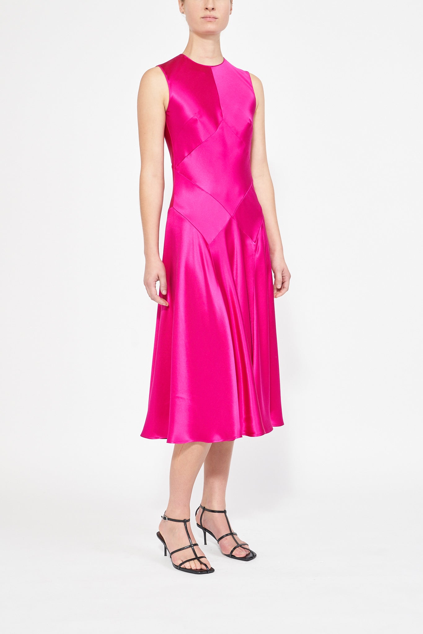 FRIDA FUSCHIA BIAS DRESS - E.STOTT