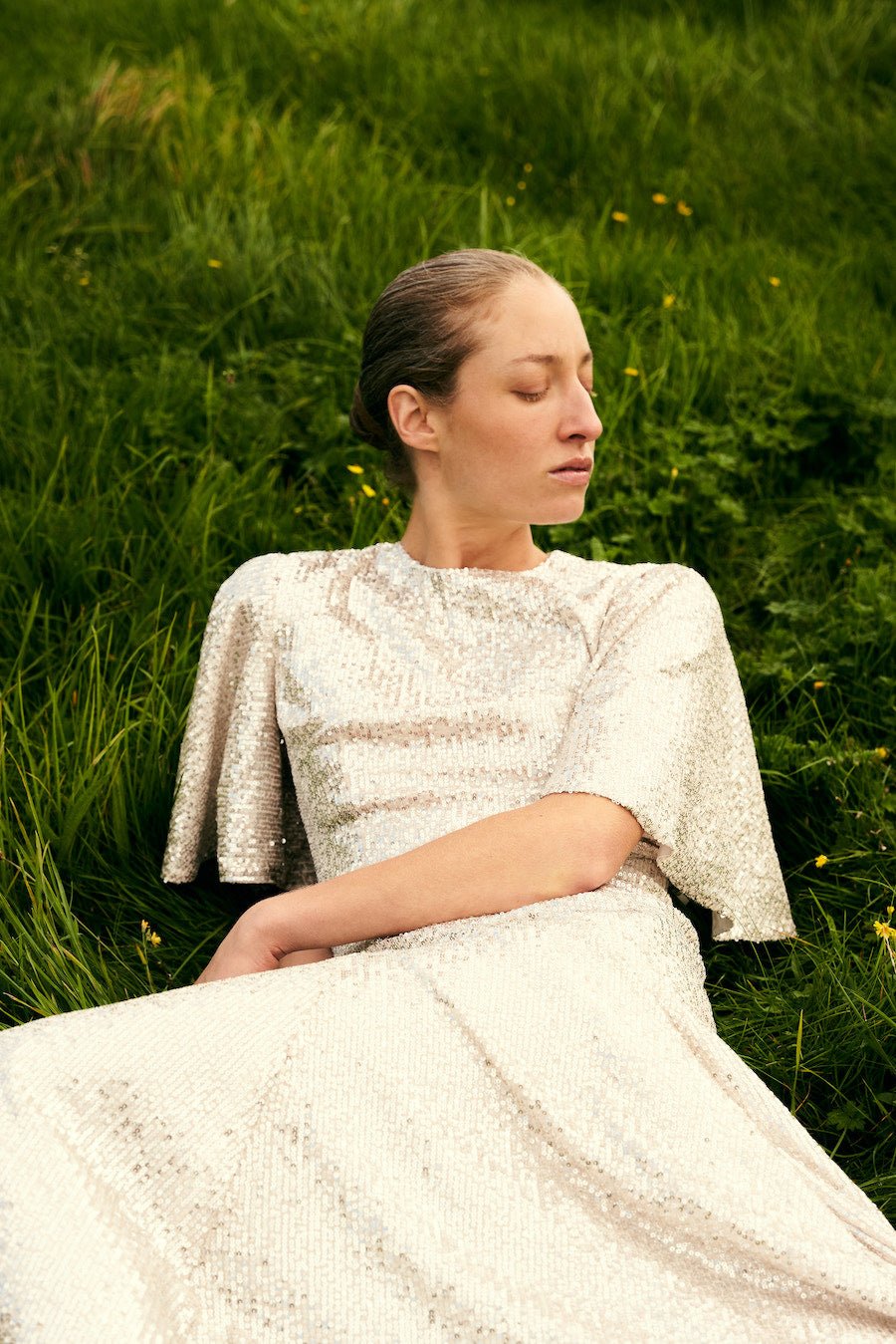 LORELLE AZURE ALL OVER SEQUIN - E.STOTT