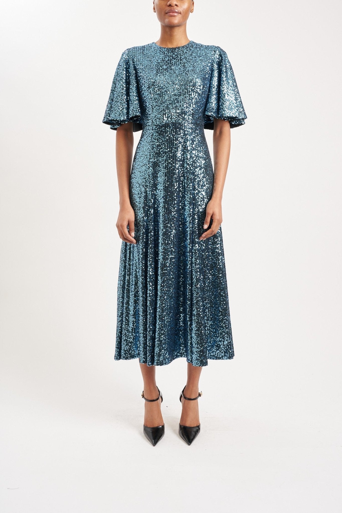 LORELLE AZURE ALL OVER SEQUIN - E.STOTT