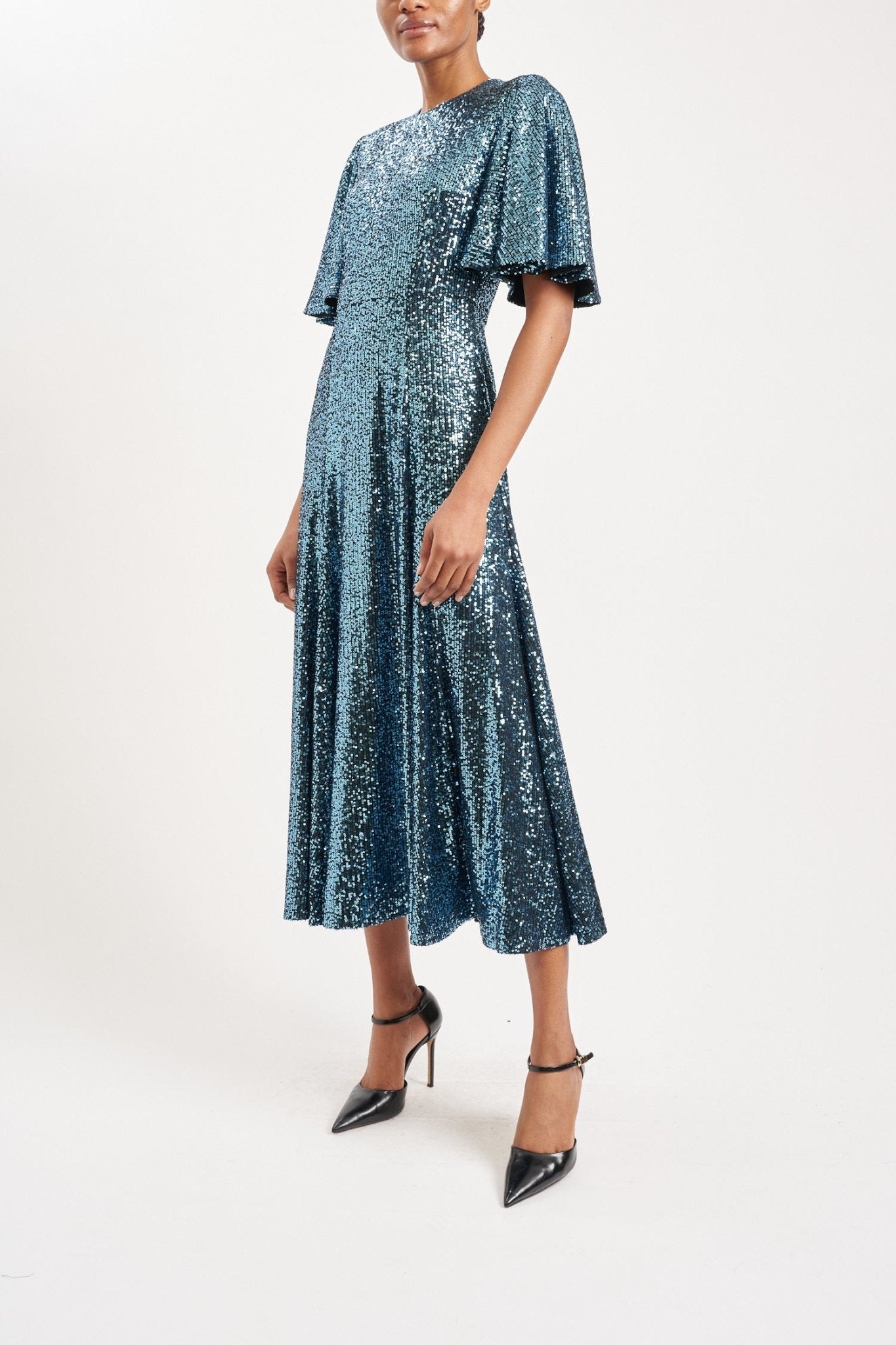 LORELLE AZURE ALL OVER SEQUIN - E.STOTT