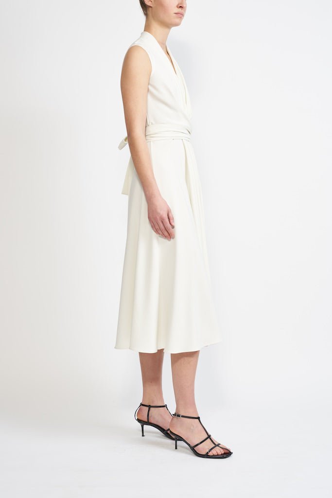 LYRA IVORY SUSTAINABLY SOURCED CADY DRESS - E.STOTT