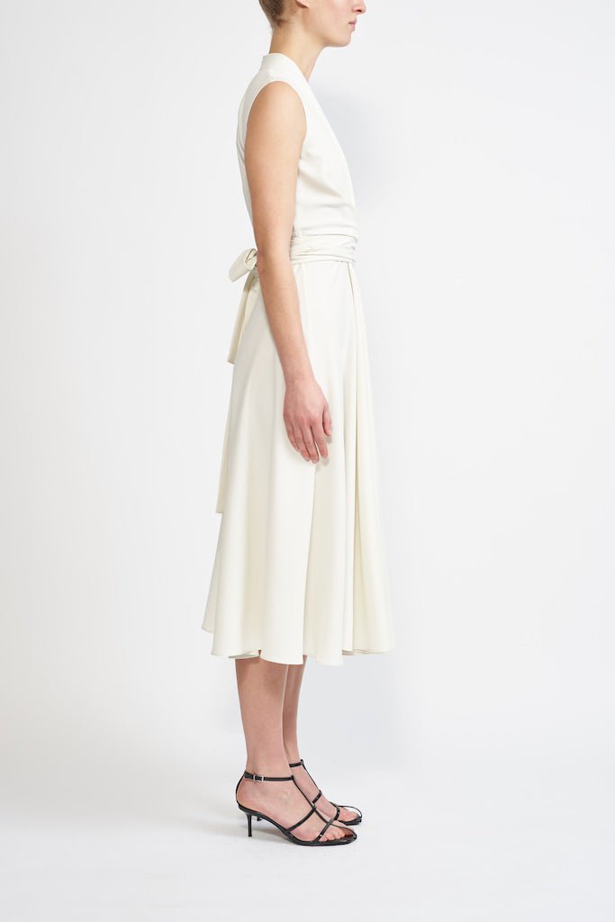 LYRA IVORY SUSTAINABLY SOURCED CADY DRESS - E.STOTT