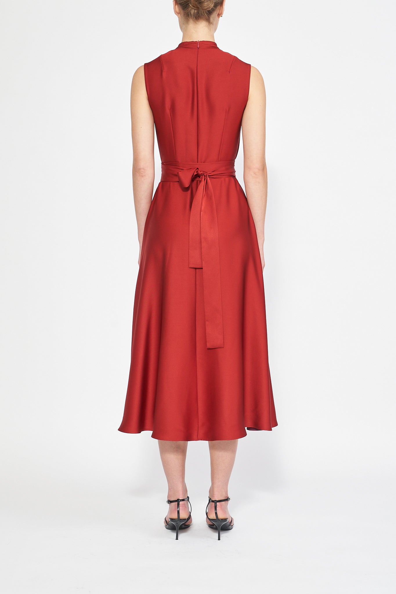 LYRA RUST SILK DRESS - E.STOTT